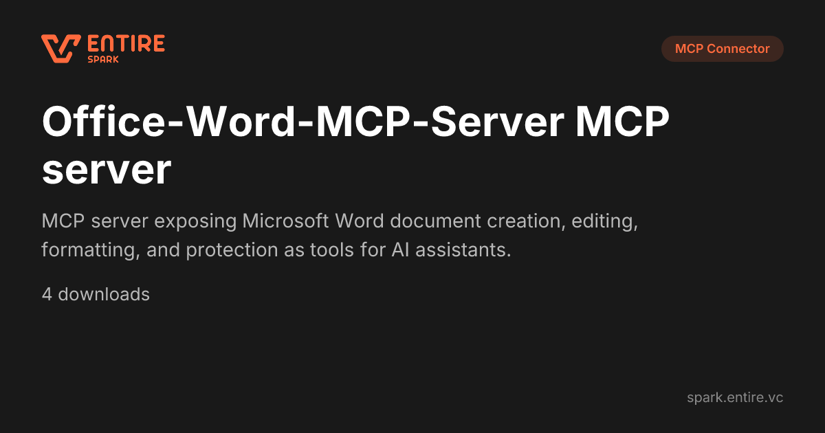 Office-Word-MCP-Server - Word Docs - MCP | Spark