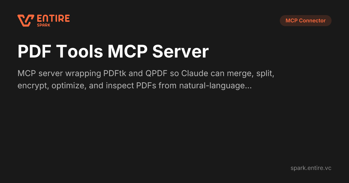 PDF Tools MCP Server - Merge - MCP | Spark