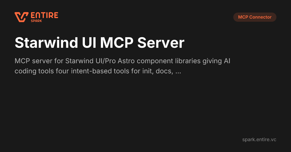 Starwind UI MCP Server - Astro - MCP | Spark
