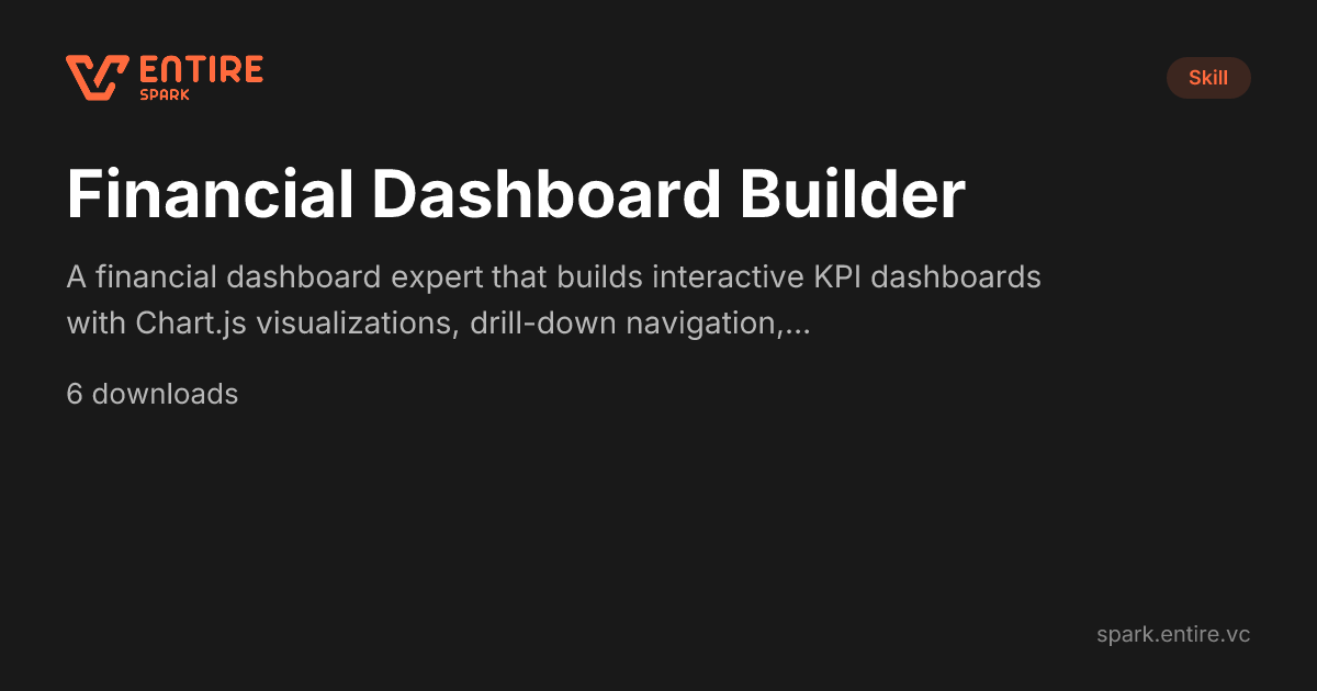 Financial Dashboard Builder AI - Skill | Spark