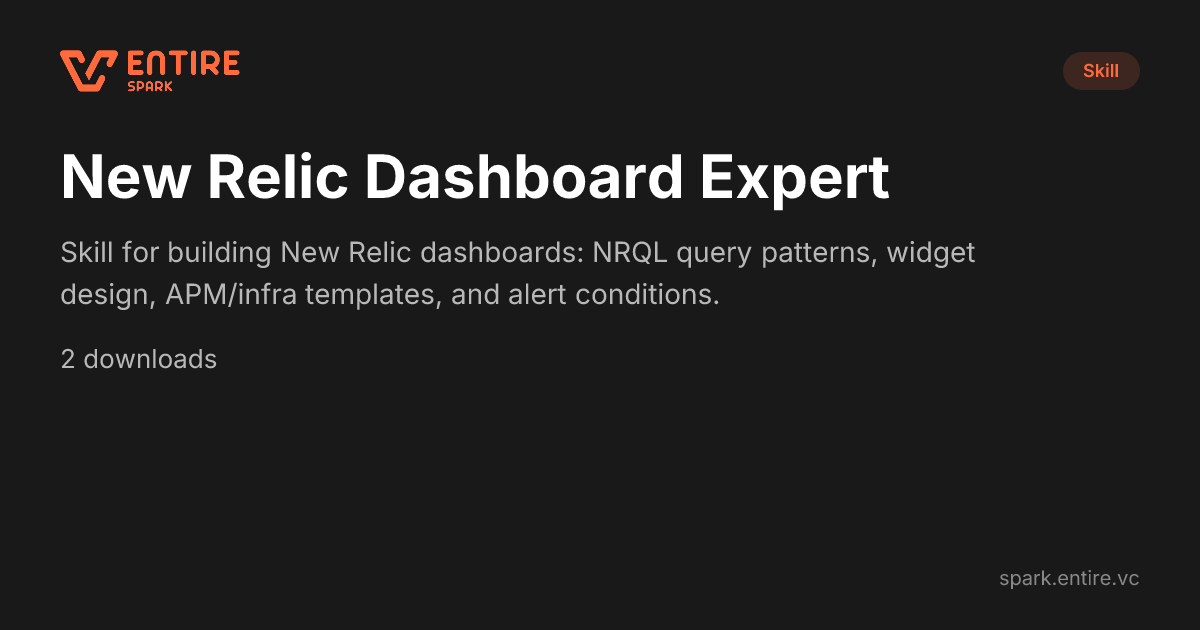 New Relic Dashboard Expert - Skill | Spark