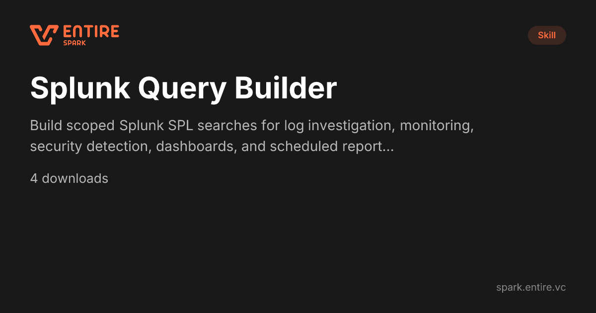 Splunk Query Builder Expert - Skill | Spark